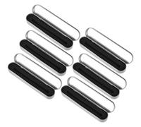 NUSITOU 6pcs Student Pencil Box Metal Tin Case with Hinged Lid for School and Office Use, Sponge Lined for Protecting Markers and Pens, Sturdy Silver Tinplate Storage Organizer