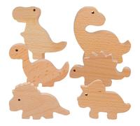 NUSITOU 6set Wooden Dinosaur Drawer Knobs with Screws Cute Cabinet Pulls for Dressers Cupboard Handles Nursery Bedroom Furniture Tyrannosaurus Triceratops Stegosaurus More
