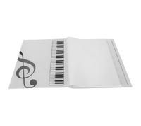 NUSITOU 80 Pages Choral Music Folder Precision Sheet Music Binder Portable Design Matte Finish Abs Material White Colour Simple Stylish Appearance for Performance Settings