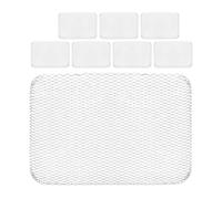 NUSITOU 8pcs Aluminum Bbq Grill Mesh Mats Non Stick Barbecue Net with Easy to Clean Surface, Fit A Wide Range of Grill Sizes, for Outdoor Cooking and Baking