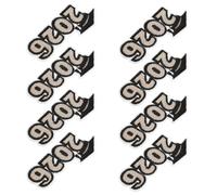 NUSITOU 8pcs Embroidered Iron on Graduation Patches for Backpacks and Graduation Caps Black Classic Style Appliques Versatile Decoration to Cover Tears or Stains and School Badge Displays