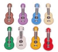 NUSITOU 8pcs Guitar Embroidered Patches Multi-Function Adhesive Stickers DIY Clothes Bag Hat Applique Badges Music Instrument Decor for Jackets and Pants