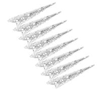 NUSITOU 8pcs Silver Iron Queen Finger Nail Rings Set Stylish Fingernail Tip Claw Costume Ornament for Women, Convenient to Wear and Take, for Parties and Costume Party