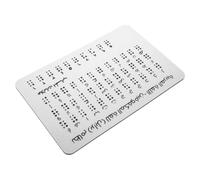 NUSITOU Aluminum Braille Alphabet Board with Raised Dots Practice for Beginners Braille Alphabet Learning Tool for Blind and Adults and Back to School Party Educational Needs
