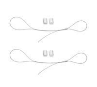 NUSITOU Basketball Net Threading Cord Replacement Resistant to Breakage 2pcs Heavy Duty Steel Wire Basketball Hoop Net String Versatile Use for Outdoor Community Sports