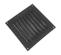 NUSITOU Black Stainless Steel Wall Vent Cover with Mesh Screen, Easy Installation Exterior Vent Protection for Building Exterior and Home Use, Square Garage Ventilation Grille 150x150mm