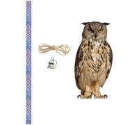 NUSITOU Brown Owl Hanging Ornament with Bell Easy to Install and Rotates with The Wind Decorative Garden Ornament for Trees and Patios