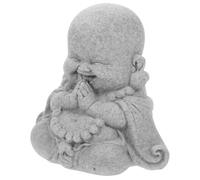 NUSITOU Buddha Statue Aquarium Buddha Sculpture Vintage Blue Sandstone Compact Ornament for Fish Tank and Desktop Display 3.23X2.95X2.09In