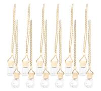 NUSITOU Car Essential Oil Diffuser Bottles Alleviate Driving Stress 12pcs Hanging Air Fresheners Refillable 6ml Glass Bottles Convenient to Carry Suitable for Office and Cabinet