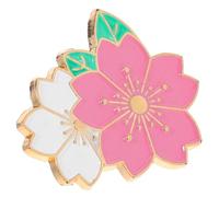 NUSITOU Cartoon Pins Flower Lapel Pin Adorable Enamel Cherry Blossom Badge Stylish Sturdy Materials Fine Workmanship Versatile Women Jacket Party Decoration Japanese Aesthetics