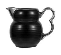 NUSITOU Ceramic Milk Pitcher 200ml Black Coffee Creamer Jug with Handle, Versatile Use and Fine Workmanship for Picnic and Indoor Family Meal