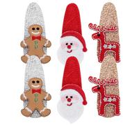 NUSITOU Christmas Hair Clips and Securely Fix Hair 6pcs Comfortable to Use Leather and Iron Material with Adorable Christmas Themed Design for Festival and Holiday Use