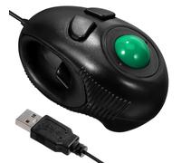 NUSITOU Compact USB Wired Mini Trackball Mouse Ergonomic 3-button Design, Sturdy Hard Plastic with 4d Page Scrolling for Desktop and Computer Use