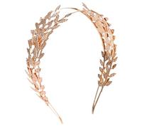 NUSITOU Creative Metal Hair Band Leaf Design Lightweight Hair Accessory Headband for Brides and Friends Masquerade Cosplay