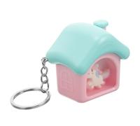 NUSITOU Creative Unicorn House Keychain with Music and LED Light Small Pendant for Purse Bag Charm Pink Mini Torch