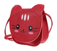 NUSITOU Cute Cat Purse Crossbody Bag for Teen Ages 10-14, Red Pu Leather Single Shoulder Design, for Daily Wear and Parties, Adorable Cartoon Cat Shape