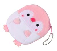 NUSITOU Cute Penguin Plush Change Purse Portable Lightweight Coin Pouch for Women and Pink Plush Material Small Size Suitable for Handbags and Backpacks