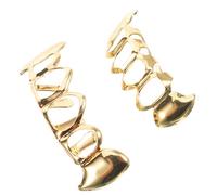 NUSITOU Decorative Grill Copper Hip Hop Plated Gold Grills Unique Look Lightweight Long Time Using Not Easy to Deform Or Break Hip-hop Culture Accessory for Adults and Rappers