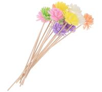 NUSITOU Diffuser Reed Sticks 12Pcs with Artificial Flower Aroma, Multi-Color Essential Oil Infuser for Home and Workspace Fragrance, Pink Lemon Yellow Cream Orange
