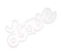 NUSITOU DIY Mold Desktop Ornament Mould Creative Simple Beautiful White Silicone English Letter Shape Smooth Surface Easy to Clean for Making Desktop Ornaments and DIY Crafts