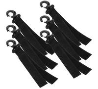 NUSITOU Dock Mooring Line Hook 6pcs Nylon Black for Boat and Motorboat