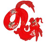 NUSITOU Dragon Patch Cloth Patch Decor Red Cloth Material Dragon Shaped Elegant Beautiful Applique for Embellishing and Repairing Clothes Wallets