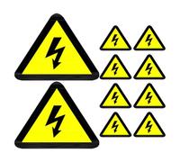 NUSITOU Electrical Panel Warning Stickers 5Cm Triangle Waterproof Self-Adhesive High Voltage Labels for Industrial Safety and Accident Prevention 10 Pieces