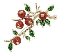 NUSITOU Elegant Persimmon Pin Brooch for Women Featuring Copper Material and Beautiful Style, for Anniversaries and Daily Life Accessories