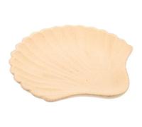 NUSITOU Elegant Shell-shaped Wooden Jewelry Tray for Organized Storage on Dressing Table Or Makeup Room, Large Capacity Sturdy Necklace Storage Plate and Fruit Tray Platter
