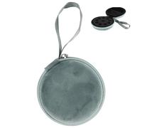 NUSITOU Essential Oil Storage Bag Velvet for Travel, Green, 10X10X4.5Cm, Smooth Zipper Essential Oils and Nail Polish Bottle Organiser