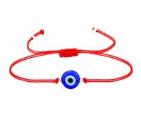 NUSITOU Evil Eye Bracelet Evil Eye Jewelry Sleek Minimalist Style Glass Stainless Steel Bead Nylon Protection Piece Ward off Misfortune for Women Men Everyday Wear