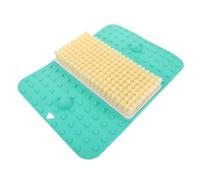 NUSITOU Foot Scrubber Shower Mat with Non Slip Suction Cups Exfoliating Acupoint Foot Washer and Massage Pad for Bathroom Floor Lazy Cleaning
