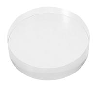 NUSITOU Glass Paperweight Crystal Round 80X80X19Mm Decorative Block for Office Desk and Library Display