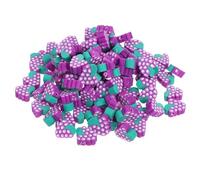 NUSITOU Grape Fruit-Themed Design 100pcs Shaped Polymer Clay Beads with Holes Spacer Beads for Bracelets for Craft Projects and Jewelry Making