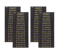 NUSITOU Guitar Pvc Material 4pcs Fretboard Stickers for Electric Guitar with Simple Application and Removal to Learn Notes and Chords for Beginners and Students