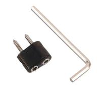 NUSITOU Guitar String Locking Nut Hardware Headless Electric Guitar Parts Copper Metal with Spanner Black Modern Distinctive Look for Repair Maintenance