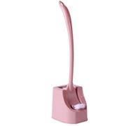 NUSITOU Handle Toilet Brush Set and Soft Bristle Trapezoidal Brush with Wall-mounted Design for Thoroughly Removing Stains in Bathroom with Convenient Storage Base Random Color