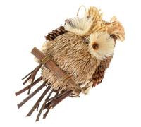 NUSITOU Handwoven Owl Hanging Pendant, Oval Straw Craft Decoration, Handmade Owl Shape Hanging Ornament for Home and Room Décor, Random Style Single Piece
