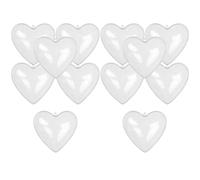 NUSITOU Hanging Ornament Boxes Made of Ps Material Can Be Opened and Closed 12pcs Heart-shaped for Christmas Tree Decorations and Packaging