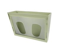 NUSITOU Hanging Rabbit Hay Feeder for Cage, Light Green Plastic Acrylic Manger, Versatile Use Feeding Bowl for Small Animals like Rabbits and Guinea Pigs, Reduces Hay Waste in Home