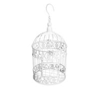NUSITOU Iron Bird Cage Vintage Decoration 12.6In Hanging Ornamental Birdcage for Wedding Party Banquet Garden Display