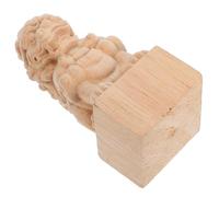 NUSITOU Khaki Solid Wood Roman Bridge Design Decorative Finials Versatile Wood Carving Craftsmanship Classic Elegant Style for Commercial Spaces and Home Decor