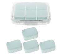 NUSITOU Large Capacity Pill Organizer Box with Multi-Compartment Design, Blue Portable Medicine Case Made of Sturdy Pp and Pc, Easy to Use and Well Protected for Travel and Daily