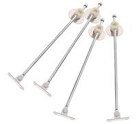 NUSITOU Lid Support Drop Down Hinge 4Pcs Steel Folding Hinge for Wooden Box Cabinet Wardrobe Doors, Soft Close Cabinet Door Stay for Furniture