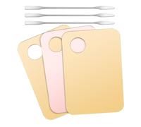 NUSITOU Makeup Palettes with Acrylic and Stainless Steel Blending Spatulas 3 Sets for Precise Colour Mixing and Personal Use by Professional Makeup Artists