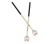 NUSITOU Marimba Mallets Safe to Use for Beginners 1 Pair White with Woolen Yarn and Abs Handle, Smooth Musical Drumsticks for Xylophone and Percussion Instruments