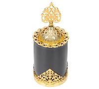 NUSITOU Matte Black Arab Style Incense Burner Ceramic Aroma Therapy Censer Home Fragrance Holder Decorative Desktop Ornament for Living Room