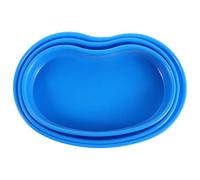 NUSITOU Medication Organizer Tray Plastic Kidney Shaped 3Pcs Pill Dispenser Plates for Hospital, Care Home, and Travel 18/20/21 Inch Sturdy Storage