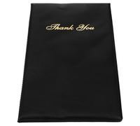 NUSITOU Menu Covers Server Note Pads Menu Display Folder Black Pvc Paper Sponge Rectangular Sleek Multi-functional Design Comfortable Grip for Waitstaff in Inn and Hotel