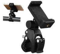NUSITOU Mic Stand Phone Holder with Sturdy Clamp and 180° Rotation Feature for Cell Phones and Tablets Suitable for Musicians and Stage Performers